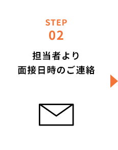 STEP02 担当者より面接に知事のご連絡