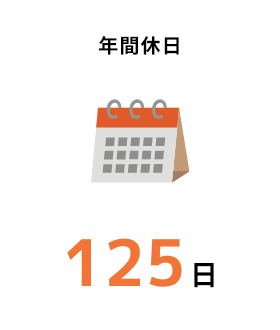 年間休日125日