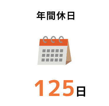 年間休日125日